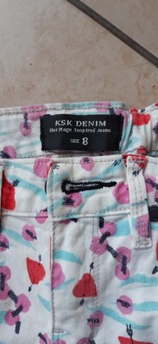 Pantalon Estampado De Niña Talle 8 Marca Kosuiko