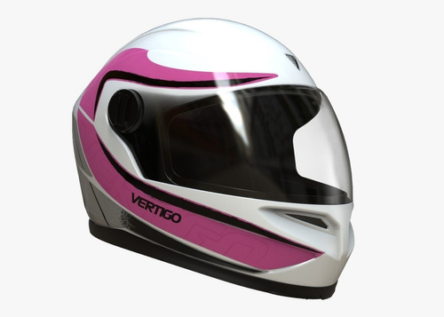 Casco Integral Moto Vertigo V32 Warrior Rosa Mujer Damas Fas