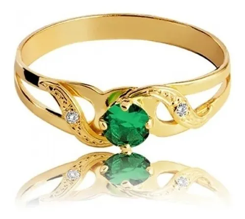 comprar Anel De Grau Ouro 10k Todos Cursos - Lindo
