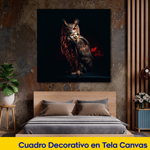 Cuadro Felinos Animal Dorad Negro Elegante Canvas 90x90 A8