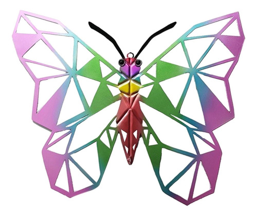 Arte De Pared Con Luces Solares, Escultura De Metal Mariposa