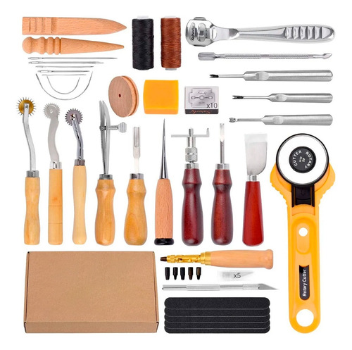 Kit Herramientas Artesanía De Cuero Punch Varias Piezas Otec
