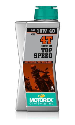 Aceite Sintético Top Speed 4t 10w40 1lt Motorex 
