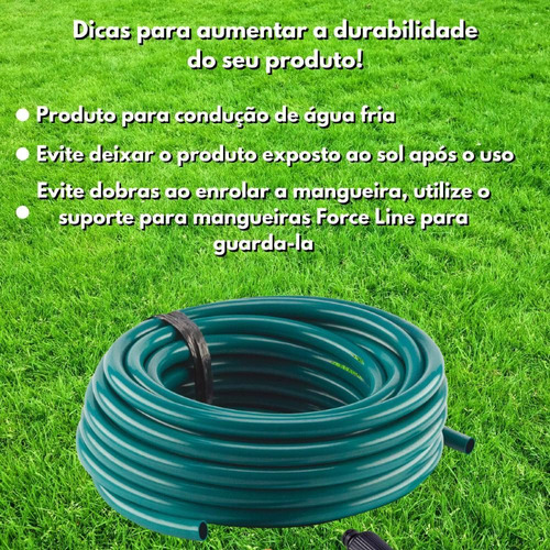 Mangueira De Jardim Lisa Com Engate Rápido E Esguicho 10m