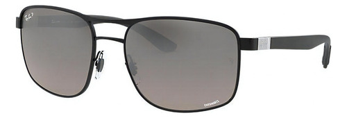 Gafas de sol polarizadas Ray-Ban Chromance Rb3660, montura en color negro, lente plateada espejada - RB3660ch