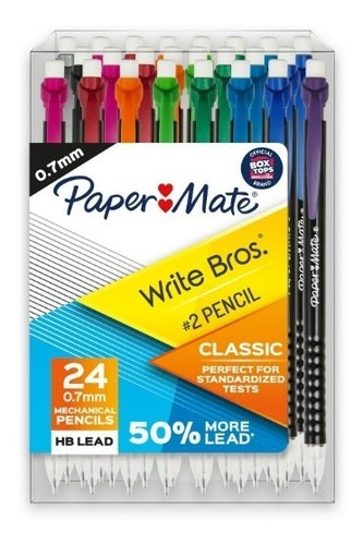 Portaminas Paper Mate Write Bros 0.7mm Caja 24 Unidades