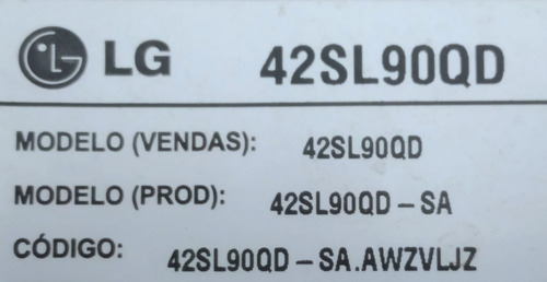 Placa Led Power Tv LG 42sl90qd Sl9000 Original (Usado)