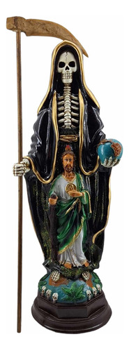 Figura Santa Muerte , San Judas Tadeo Doble Proteccion 58 Cm