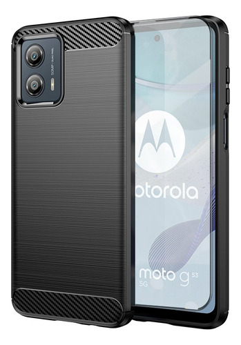 Funda Cepillada Textura For Motorola G53 G73 + Vidrio Mica