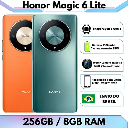 Honor Magic 6 Lite Dual Sim 256 Gb 8 Gb Ram Com Nfc E 5g | Frete