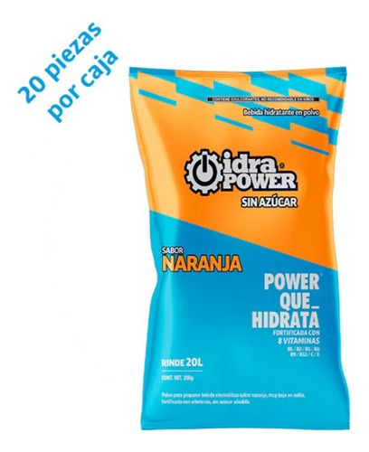 Idrapower Isotónico Sobre Para 20 Litros Caja C/20 Sobres