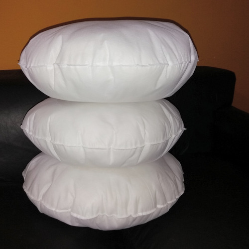 Relleno Almohadones Redondos 30 Cm Vellón Soft Alta Densidad