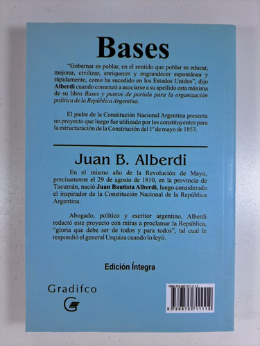 Bases Y Puntos De Partida Para La Org. Politica - Alberdi