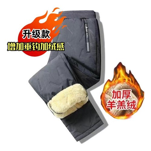 Pantalones Casuales Con Forro Polar, Talla Grande, Ropa De I