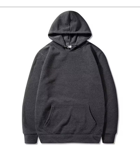 Sudadera Deportiva Con Capucha Lisa Para Hombre Negra