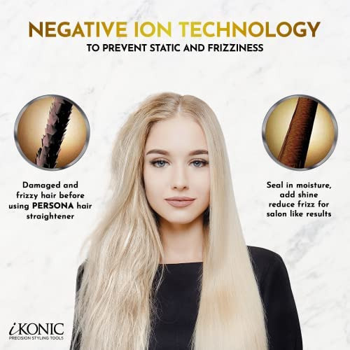 Ikonic Hair Ceramic Flat Iron Professional Sin Daños En El C
