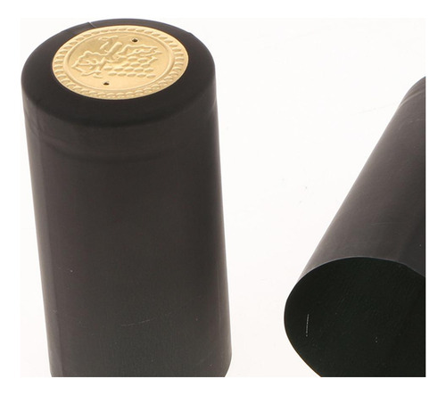 100 Unidades De Cápsulas De Termorretráctil 32mm Negro