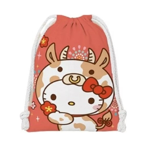 Hello Kitty Bolsa Con Cordón Pleglabe Infantil Viaje Kawaii 