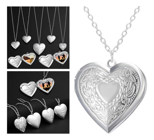 2 Collares Con Medallón Para Fotos Con Imágenes Talladas,