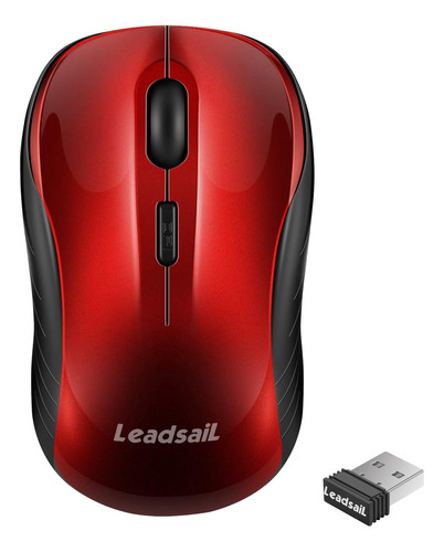Mouse Leadsail, Inalambrico/rojo/3 Dpi Ajustables