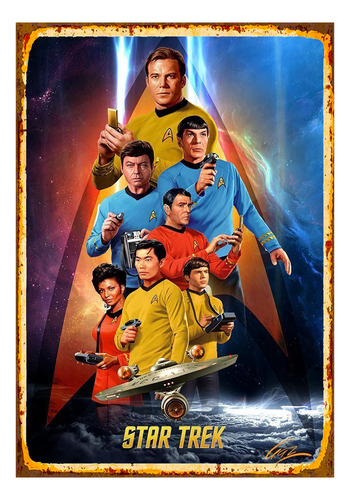 1 Cartel Metal Aluminio Estamp. Pelicula Star Trek ,40x28 Cm