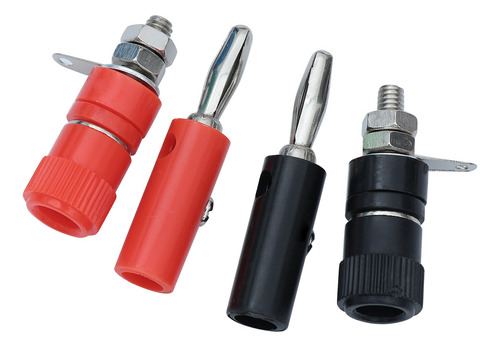 10 Pares De Conectores Tipo Banana Con Aislamiento De 4 Mm