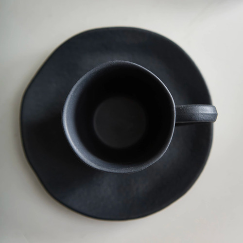 X4 Tazas Te/café Orgánica Plain Negro 273ml Mëkk Home Negro