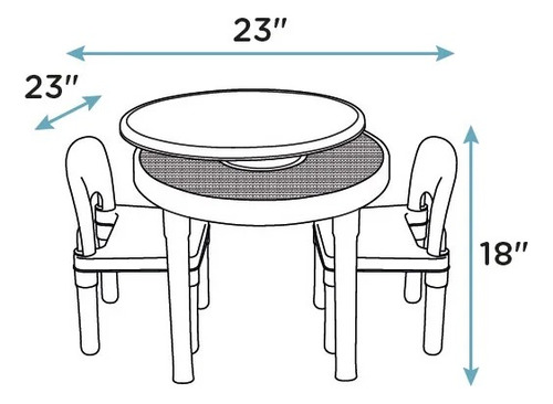 Set Infantil De Mesa Con 2 Sillas 2 En 1 Compatible Con Lego Rosa Y Azul