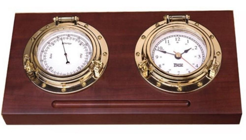 Reloj Y Barometro Weems Y Plath Instrumentos Con Panel