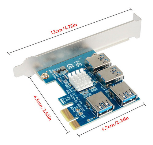 Tarjeta Pci-e X4 X8 X16 De 4 Puertos Usb 3.0 Internos 6gbps