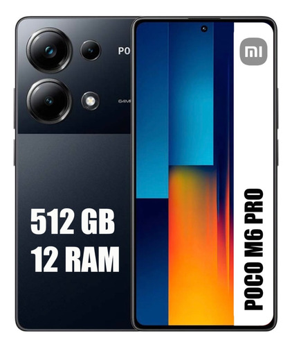 Xiaomi Poco M6 Pro 12gb Ram 512gb + Auricular Negro