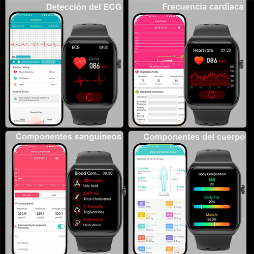 Bk01 Reloj Inteligente Para Hombre Bluetooth Llamada Ecg+ppg Smart Watch Para Mujer
