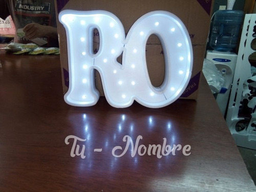 Nombres Iluminados 2 Letras Numeros De 50cm Polyfan Luces