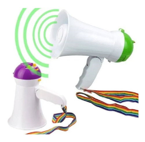 Imagen 1 de 5 de Mini Megafono Portatil Con Control Volumen Manija Rebatible