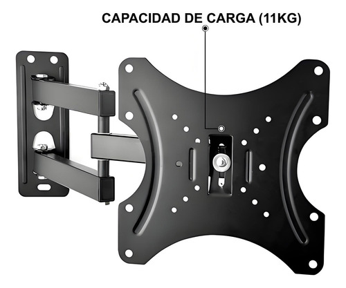 Soporte Base Tv Brazo Para Pantallas Monitor 14-55 Pulgadas Color Negro
