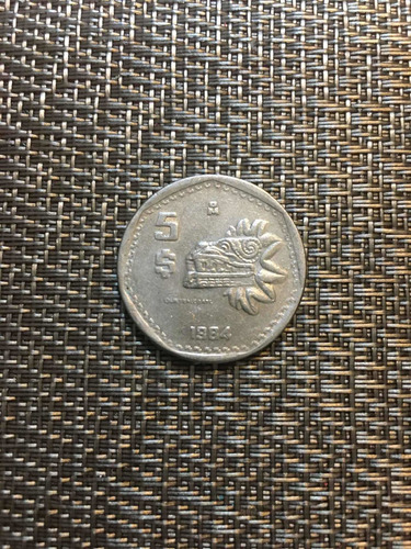 Moneda Antigua $5 Quetzalcóatl 1984