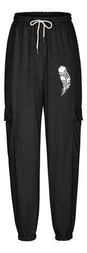 Jogger Completo Con Bolsillo Holgado Con Cintura Elástica Y