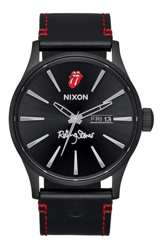 Reloj Nixon Rolling Stones Unisex Casual Analogico Sentry Color de la correa Plateado/Dorado Color del bisel Plateado