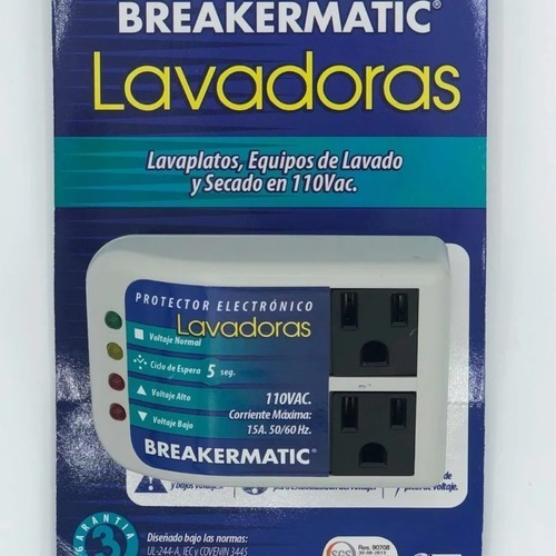 Protector De Voltaje Para Lavadoras Breakermatic