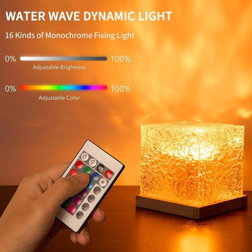 Lámpara Aurora Boreal, Patrón Agua Dinámico Luz Led 16 Color