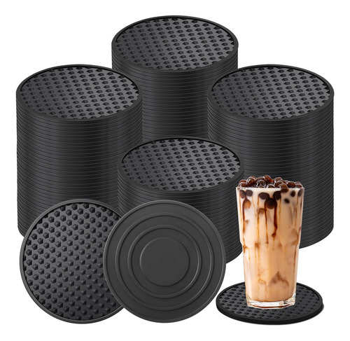 Paquete De 48 Posavasos De Silicona Para Bebidas, Posavasos