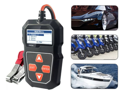 Para Testador De Carga De Bateria De Carro Konnwei Kw208
