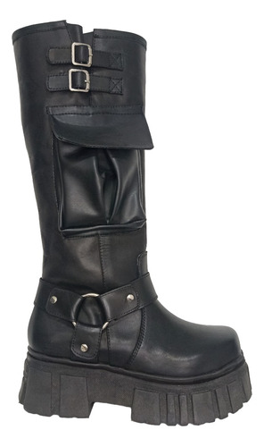 Borcegos Botas Mujer 100% Cuero Vacuno Metal Bolsillo 6800