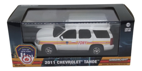 Greenlight Fire Department Nyc 2011 Chevrolet Tahoe 1:43 Color Blanco