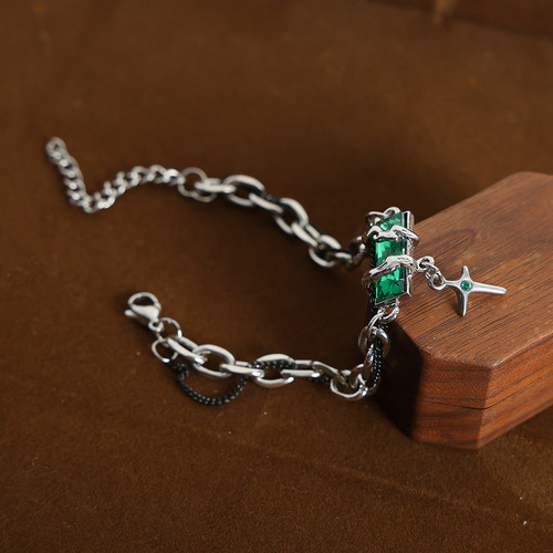 Pulsera Hip - Hop De Zircon Para Hombres Y Mujeres Color Verde