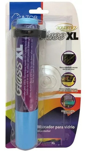 Marcador Aquarelo Glass Xl Blister Color Azul - Azor 221 /v