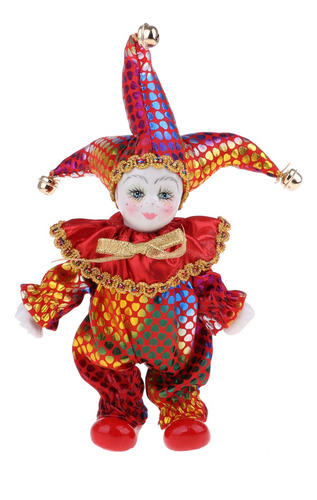 6 Polegada Porcelana Triangel Boneca Palhaço Casa Exibir