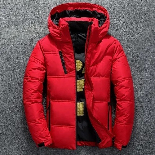 1 Parka Gruesa Con Capucha Hombre Chamarra Plumón Invierno