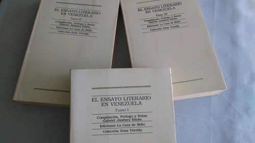 Fa1  Ensayo Literario En Venezuela La Casa De Bello T 1.2.3
