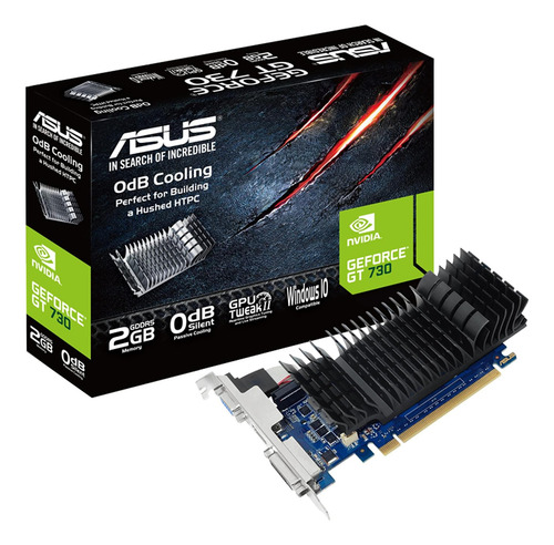 Asus Geforce Gt 730 2gb Gddr5 Tarjeta De Gráficos De Perfil